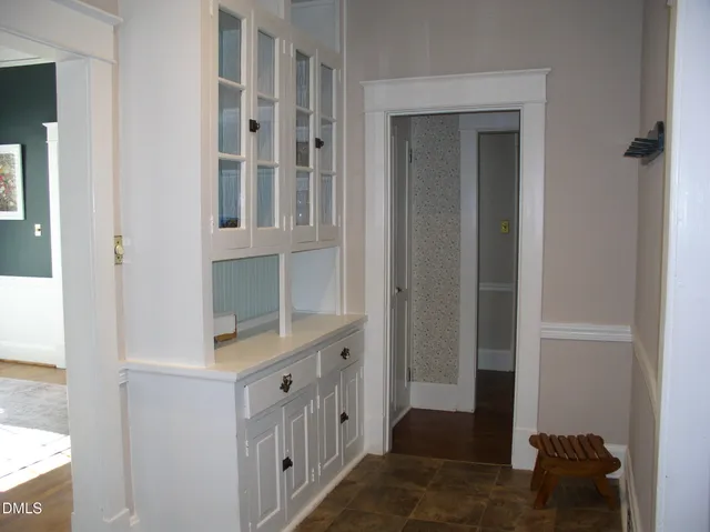 a view of a living room with a window