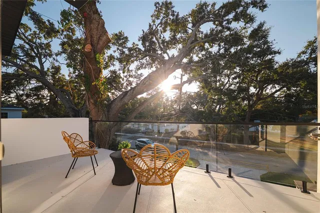 a outdoor space with furniture