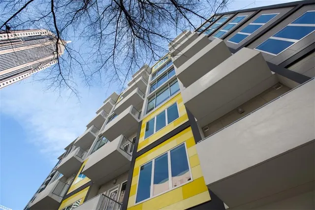 a front view of a building