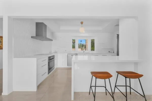 a kitchen with a stove and a microwave