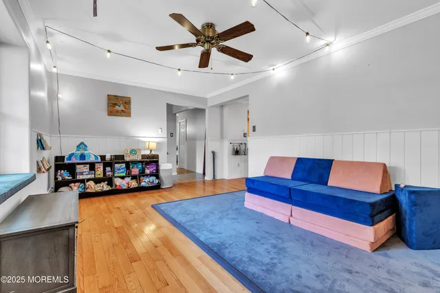 a living room with furniture and a couch