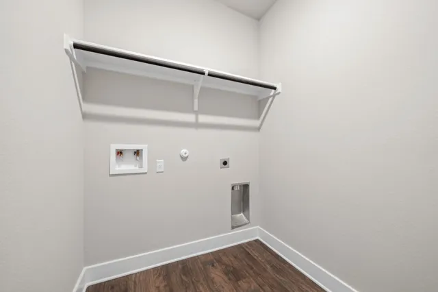 a view of small space with racks on the wall