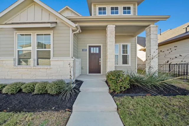 a front view of a house