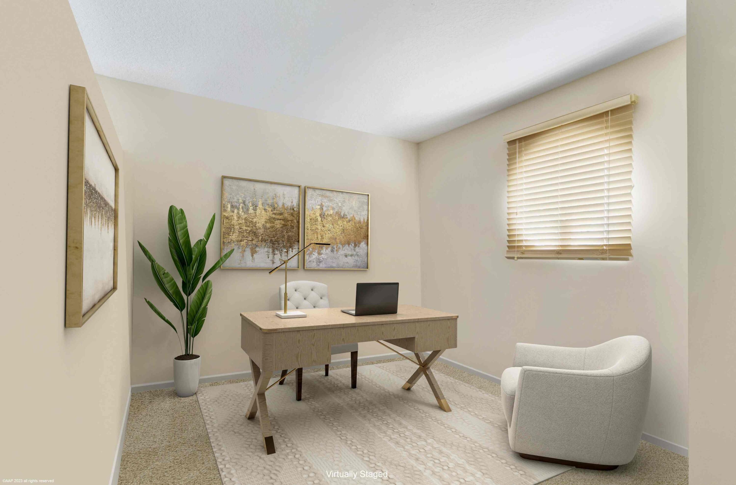 16559 Rustic Road Wellington, FL 33470 - Photo 72 of 82 a living room with furniture a window and a potted plants on table
