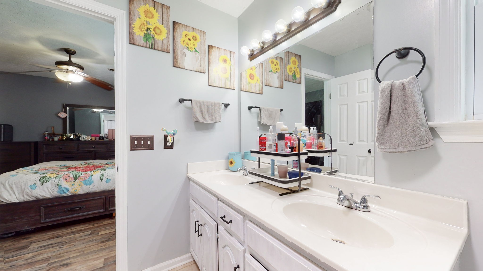 1014 Wildcat Road Dickson, TN 37055 - Photo 17 of 37 a bathroom with a sink and a mirror