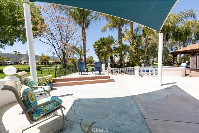 a view of outdoor space with seating