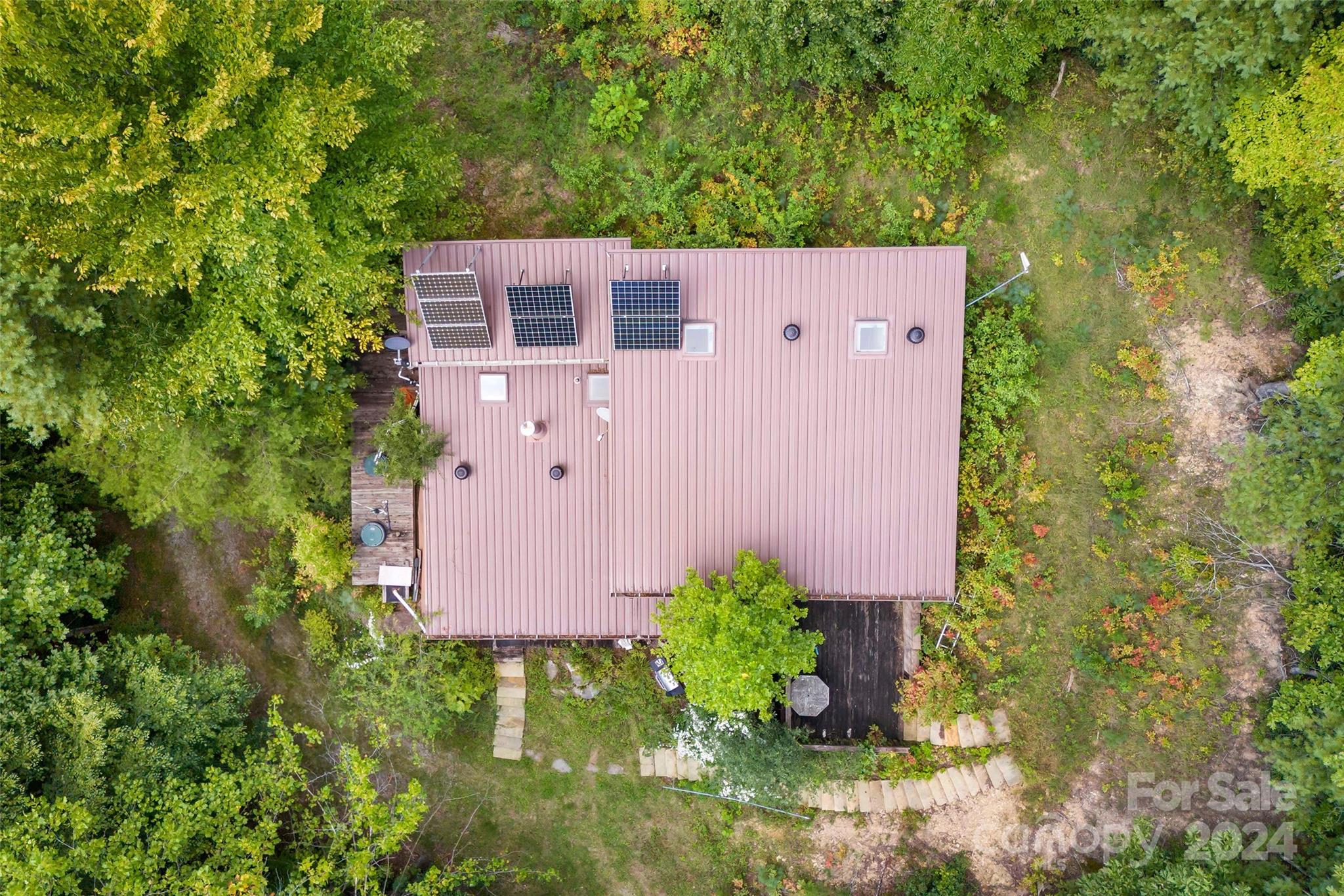 1265 Stackhouse Road Marshall, NC 28753 - Photo 31 of 34 an aerial view of a house by greenery space