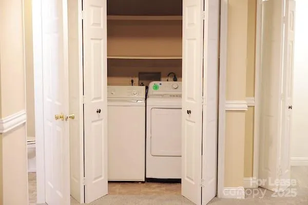 a view of bathroom with a door