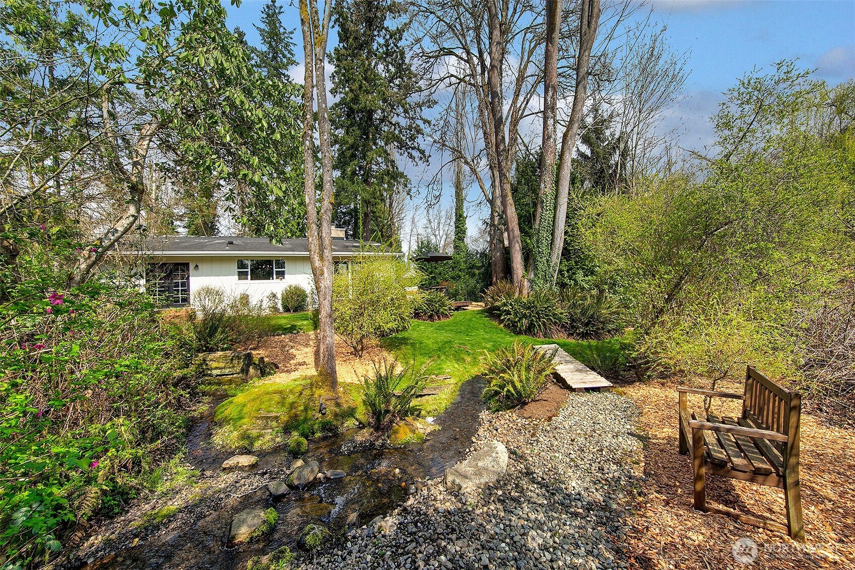 22422 9th Avenue Southeast Bothell, WA 98021 - Photo 25 of 33 a view of backyard with swimming pool and seating space