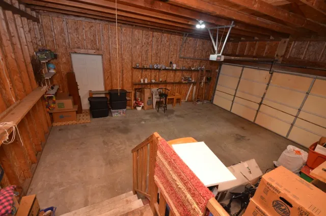 a view of a balcony with chairs