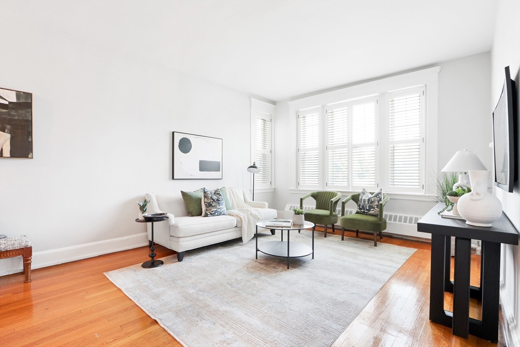 520 Beacon Street, Unit 2F Boston, MA 02215 - Photo 5 of 19 a living room with furniture and wooden floor