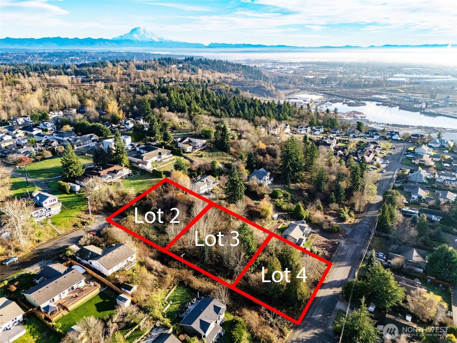 an aerial view of a city