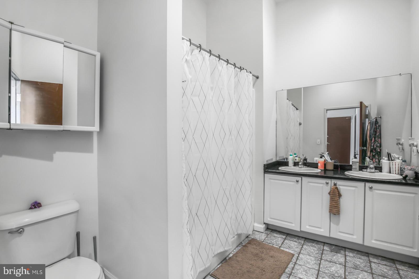 1001 Chestnut Street, Unit 903W Philadelphia, PA 19103 - Photo 7 of 21 a bathroom with a toilet sink and mirror