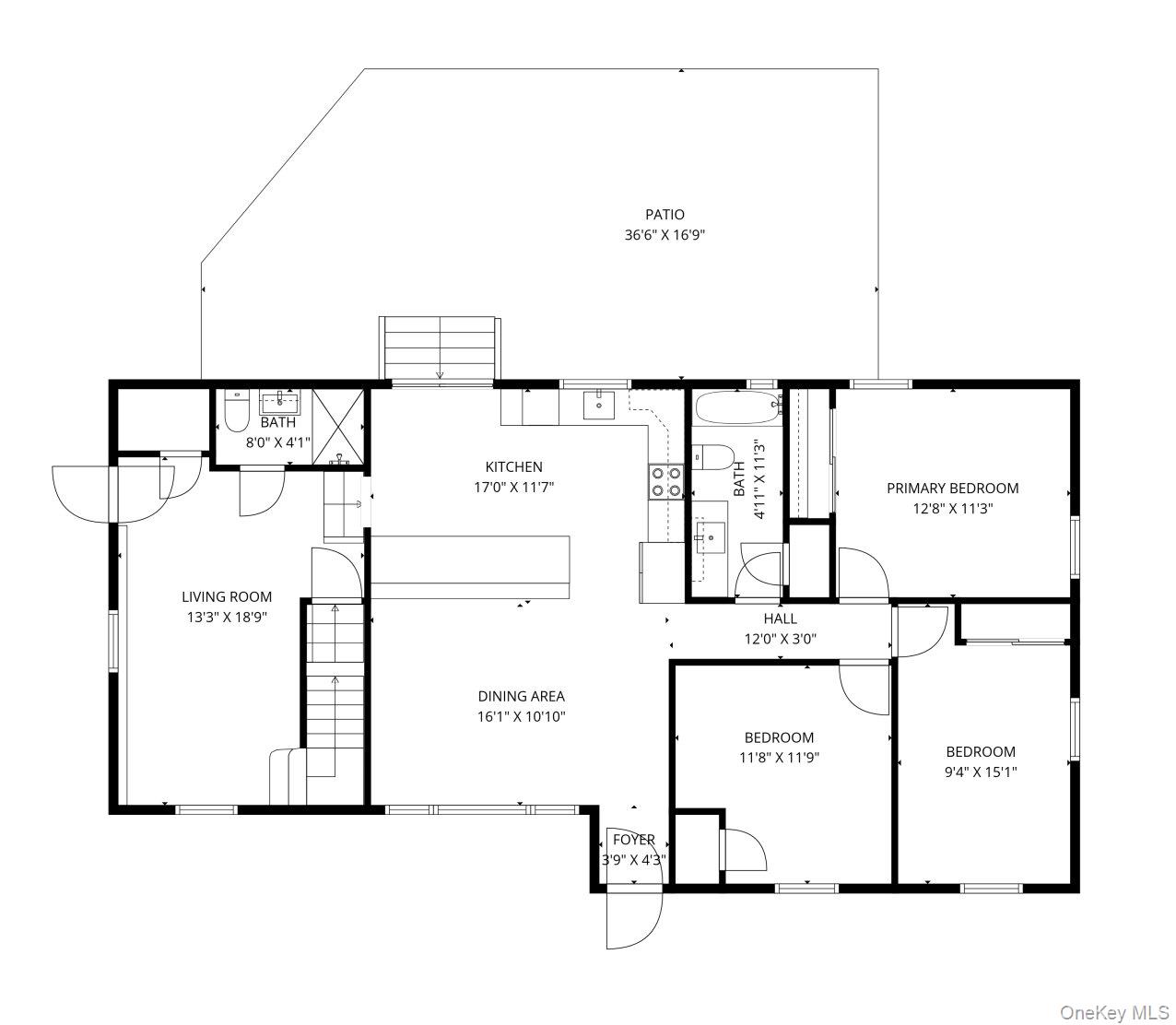 79 School Street Hampton Bays, NY 11946 - Photo 47 of 49 a picture of a floor plan