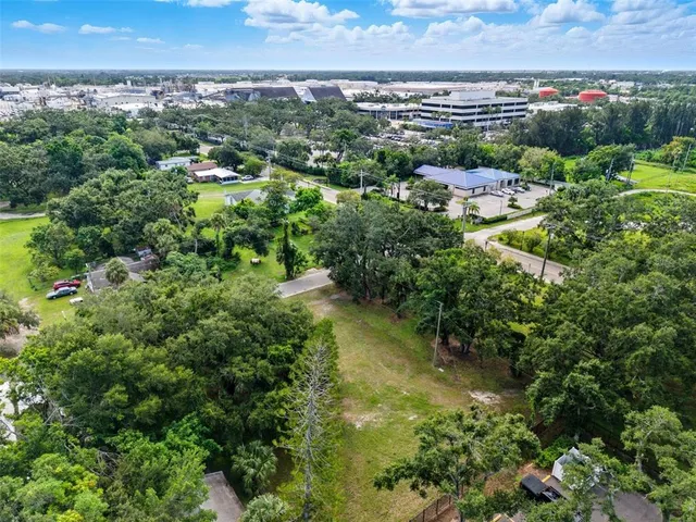 a view of a lake view with a garden