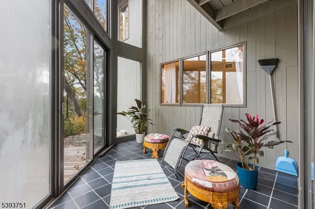 a outdoor space with chairs