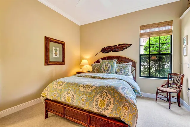 a view of yard with swimming pool and green space