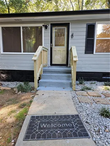 a view of a house with a door