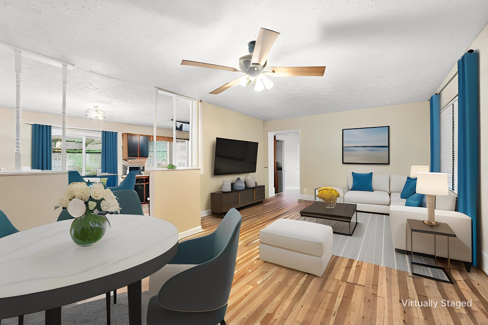 428 Scarborough Hollow Road Stewart, TN 37175 - Photo 2 of 28 a living room with furniture and a flat screen tv