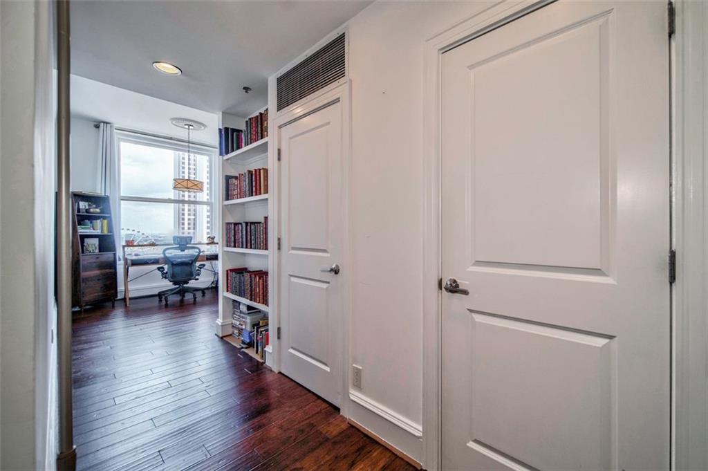 57 Forsyth Street Northwest, Unit 12B Atlanta, GA 30303 - Photo 6 of 38 a view of living room with furniture and wooden floor