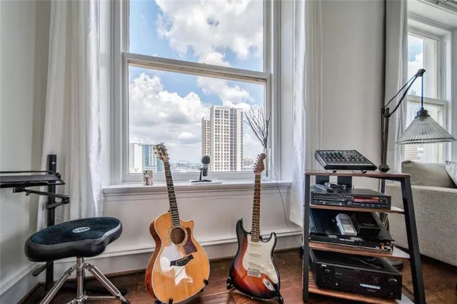 a room with furniture and a window