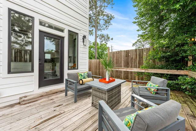 swimming pool view with a outdoor seating space