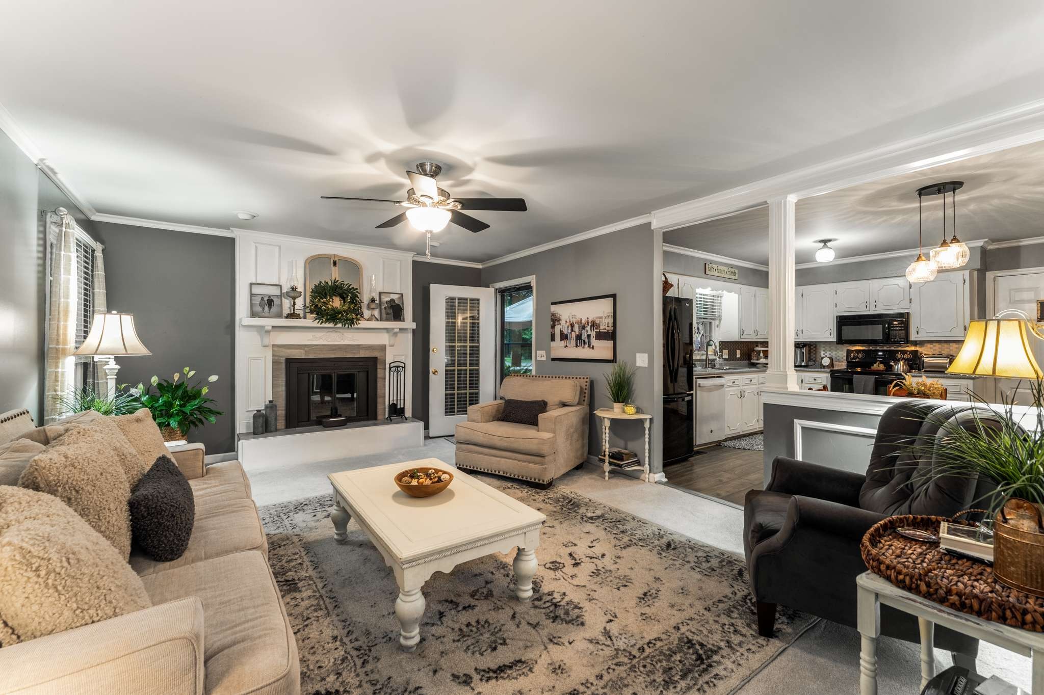513 Rose Circle Murfreesboro, TN 37128 - Photo 10 of 37 a living room with furniture and a fireplace