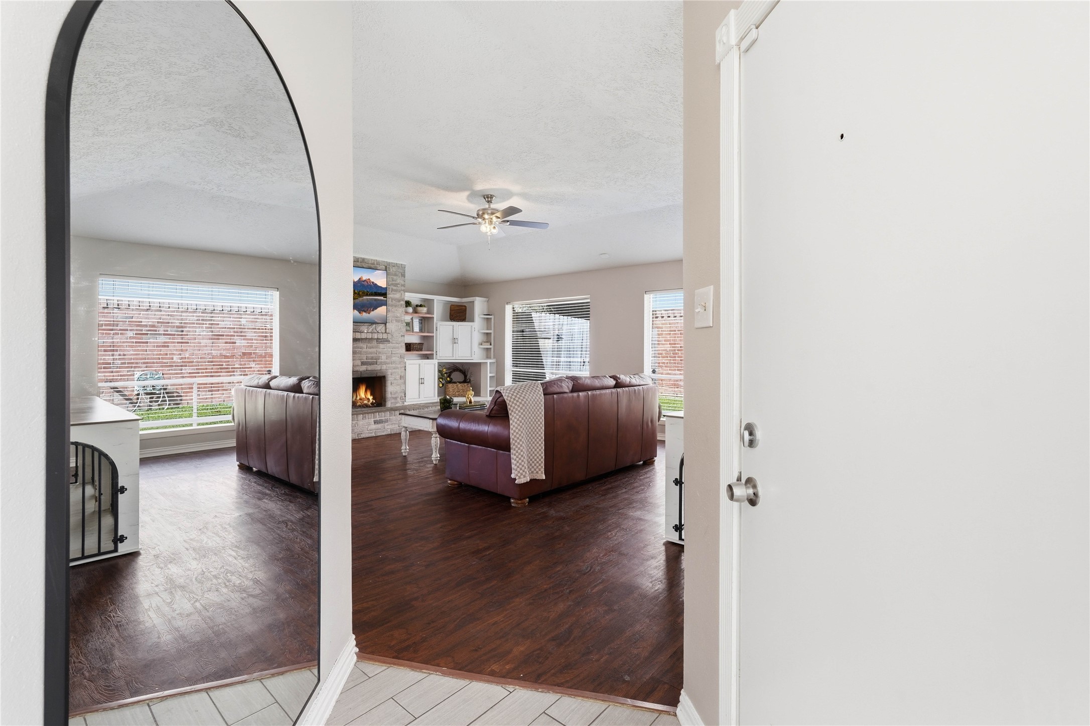 4506 Pineville Lane Spring, TX 77388 - Photo 8 of 33 a living room with couches and a view of kitchen