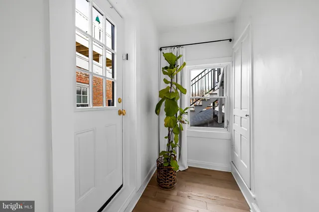 a view of a balcony with city view