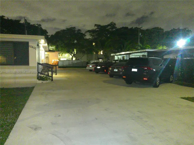 a childrens park with lots of swings and slides