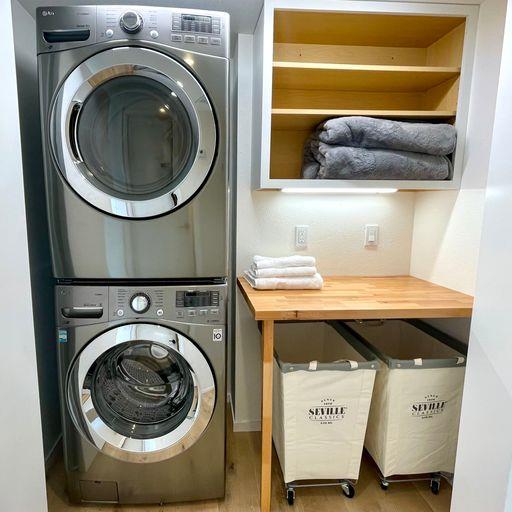 3850 Rio Road, Unit 91 Carmel, CA 93923 - Photo 13 of 31 a utility room with dryer and washer