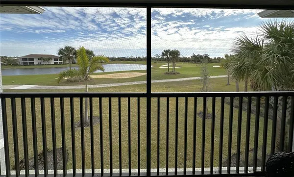 a view of lake from balcony
