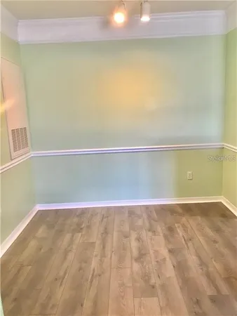 a view of a room with an empty space