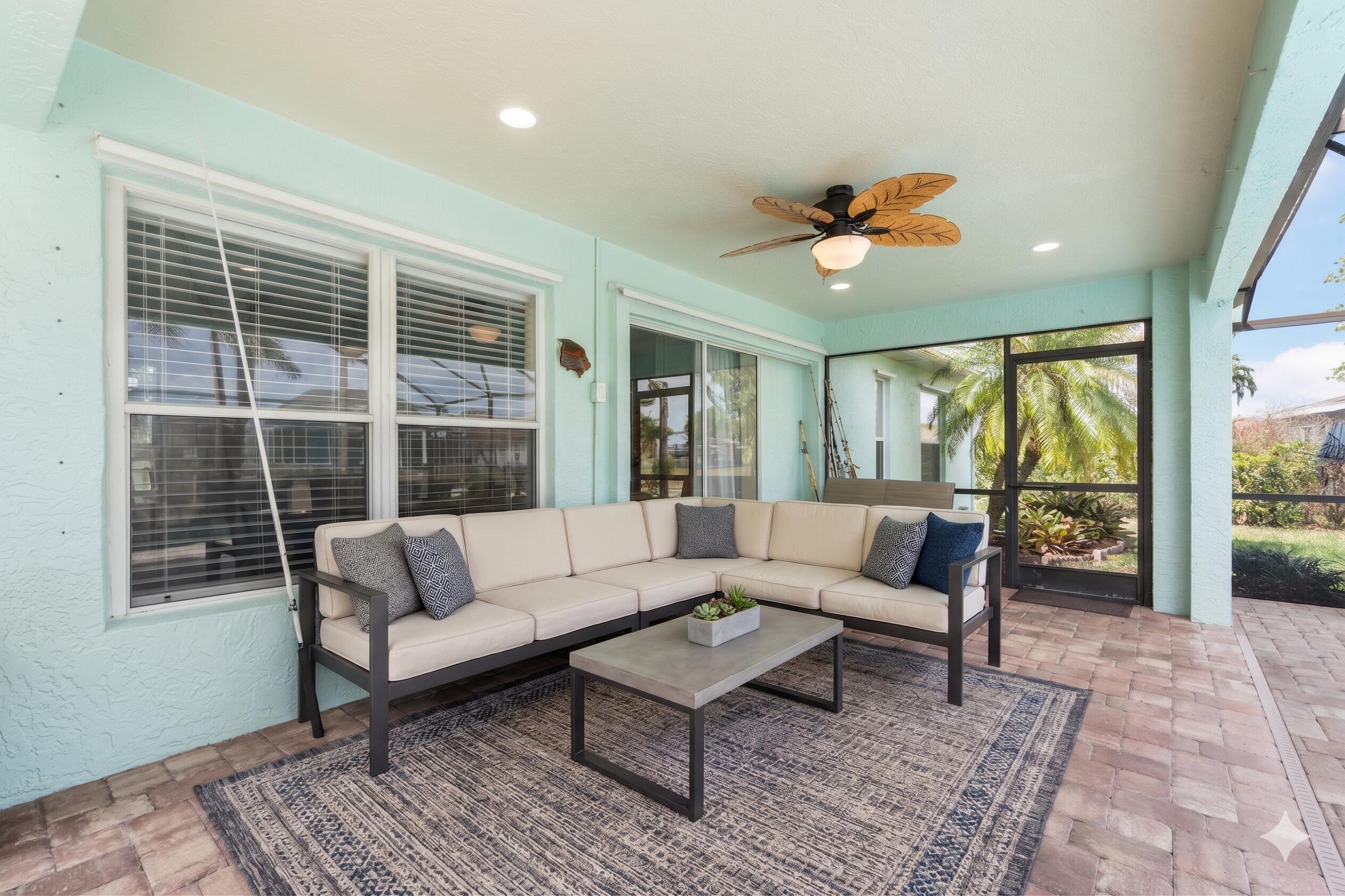 5593 Northwest Wesley Road Port St. Lucie, FL 34986 - Photo 24 of 33 Covered patio virtually staged