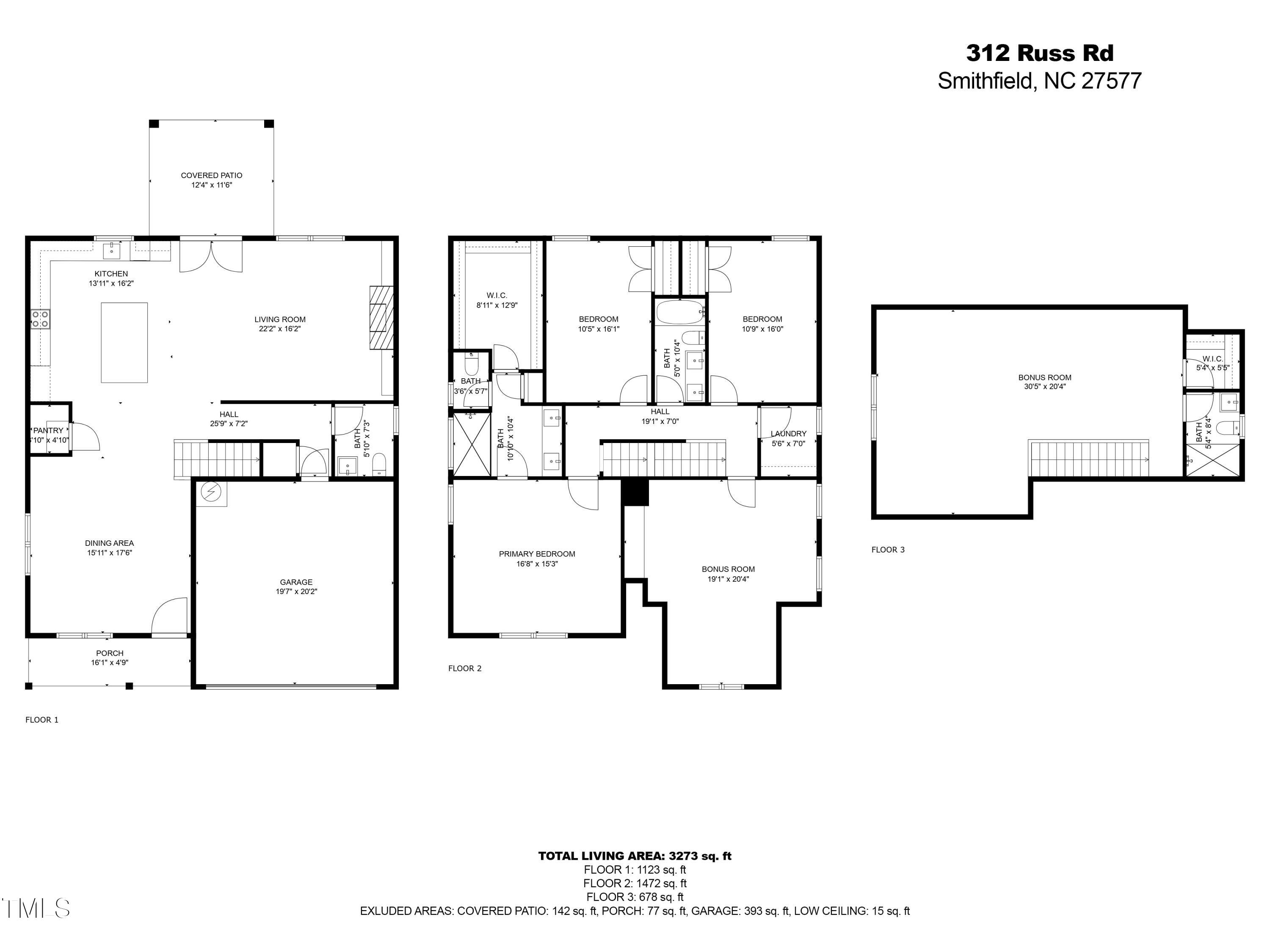 312 Russ Road Smithfield, NC 27577 - Photo 56 of 60 a picture of a floor plan