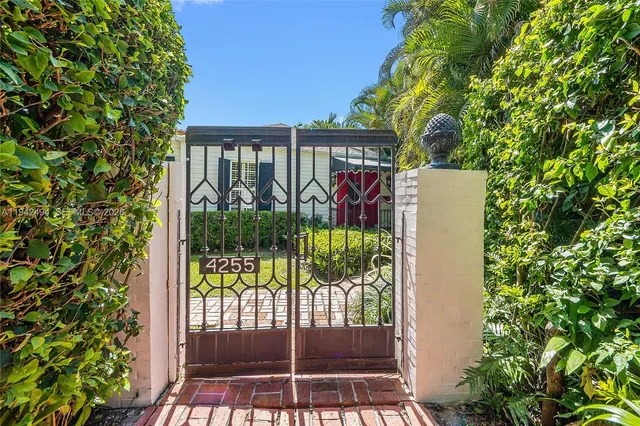 a view of a glass door