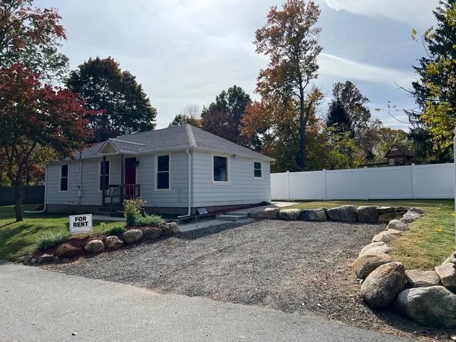 a backyard of a house