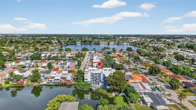 an aerial view of a city