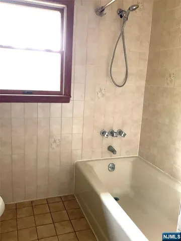 a bathroom with a bath tub and a shower