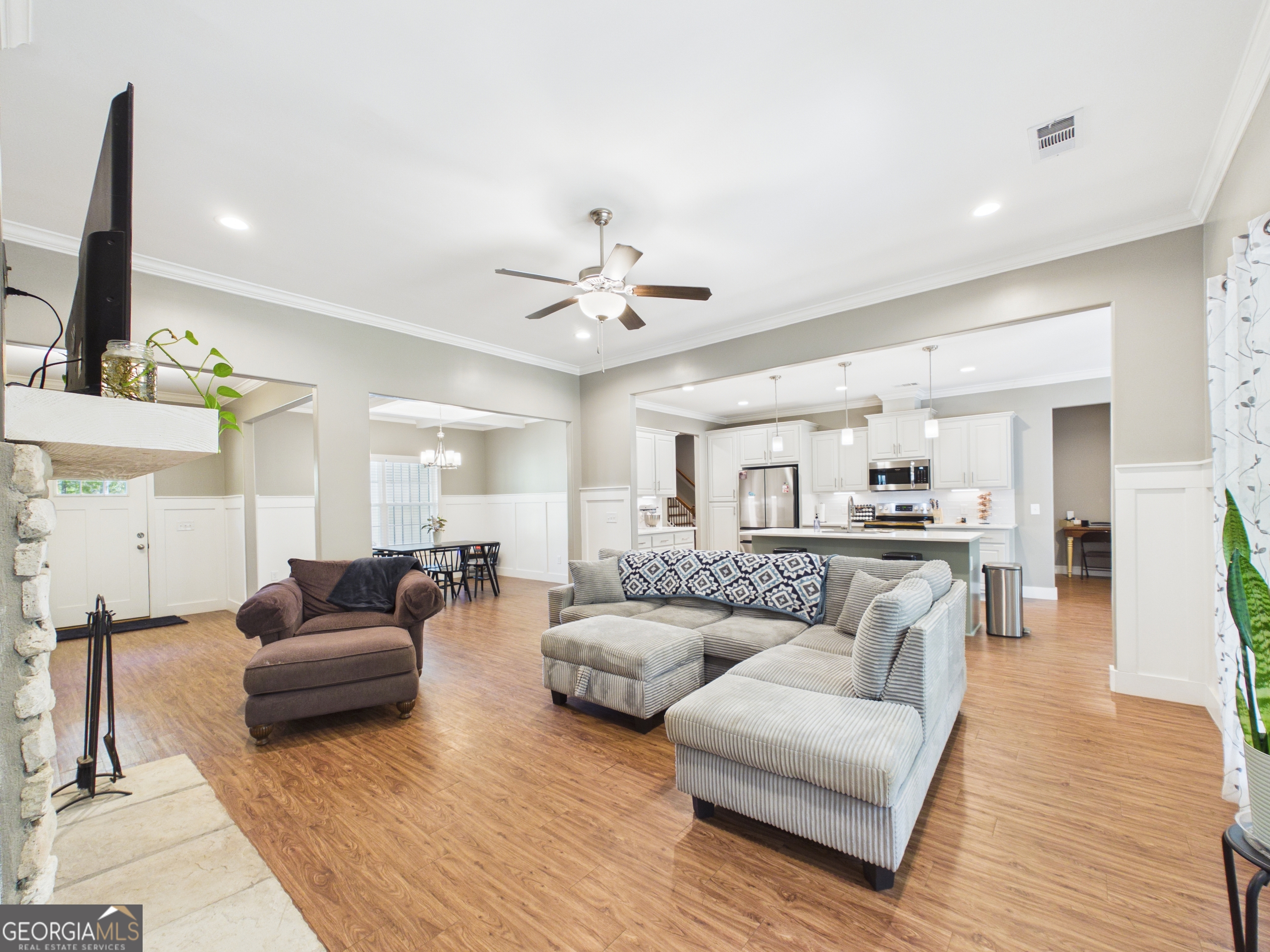 143 Terry Lane Fortson, GA 31808 - Photo 4 of 46 a living room with furniture and wooden floor