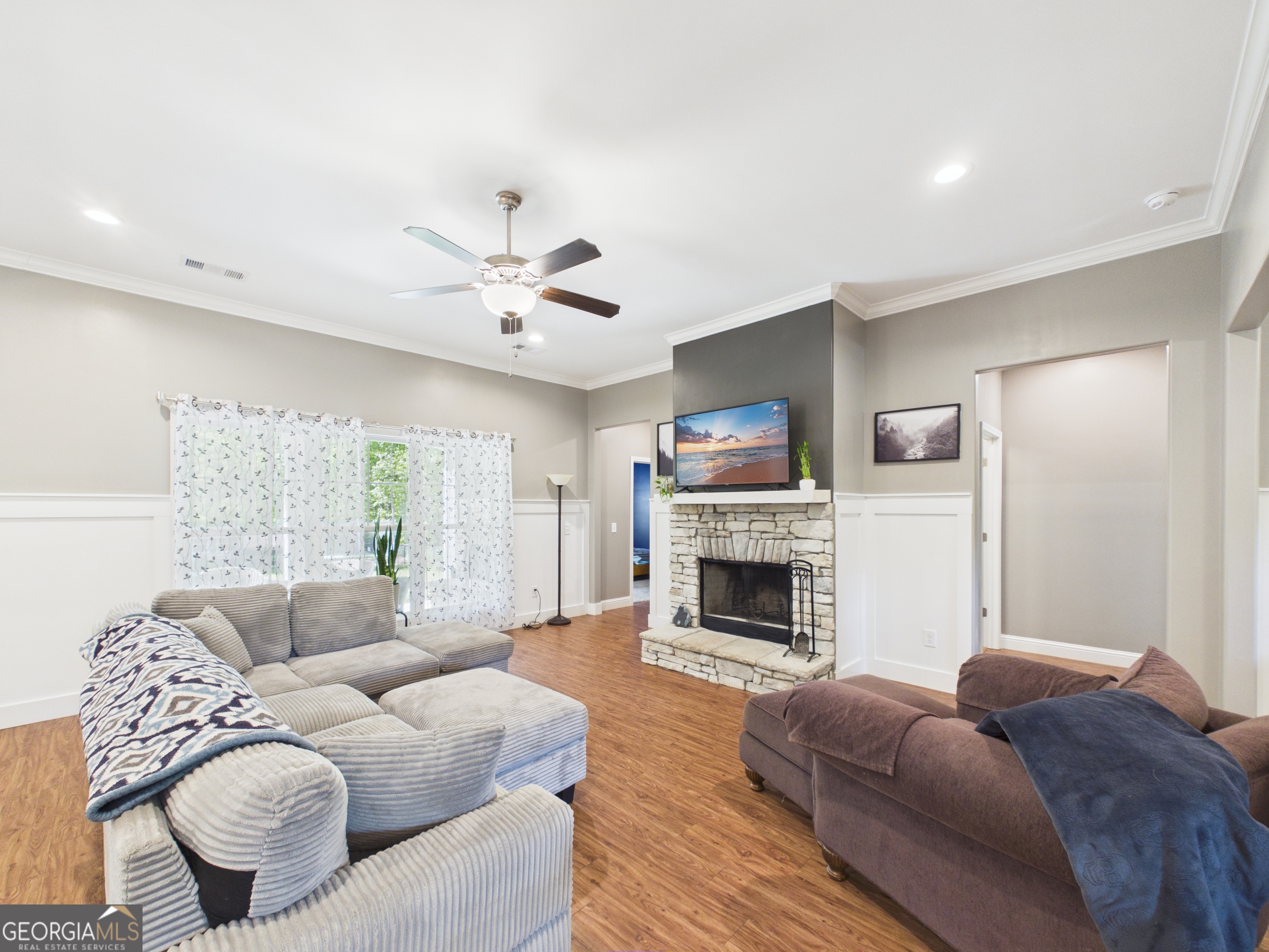 143 Terry Lane Fortson, GA 31808 - Photo 6 of 46 a living room with furniture fireplace and window