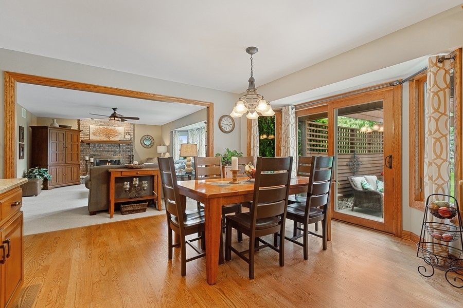 709 South Anderson Road New Lenox, IL 60451 - Photo 7 of 28 a view of a dining room with furniture window and wooden floor