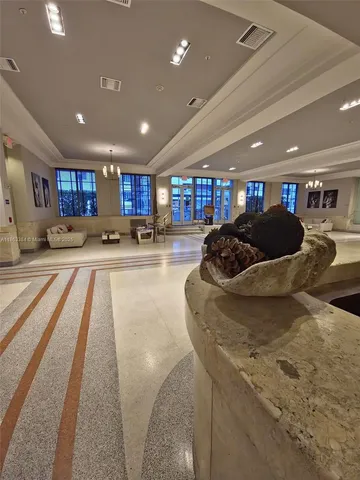 a swimming pool with a large window