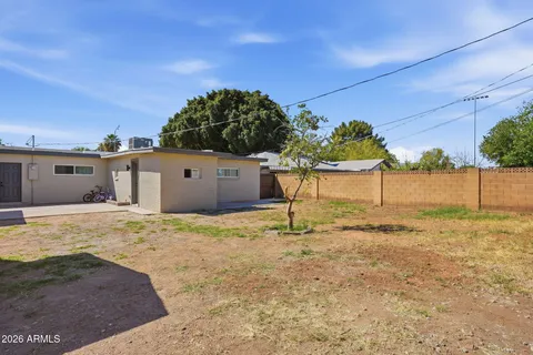 a backyard of a house