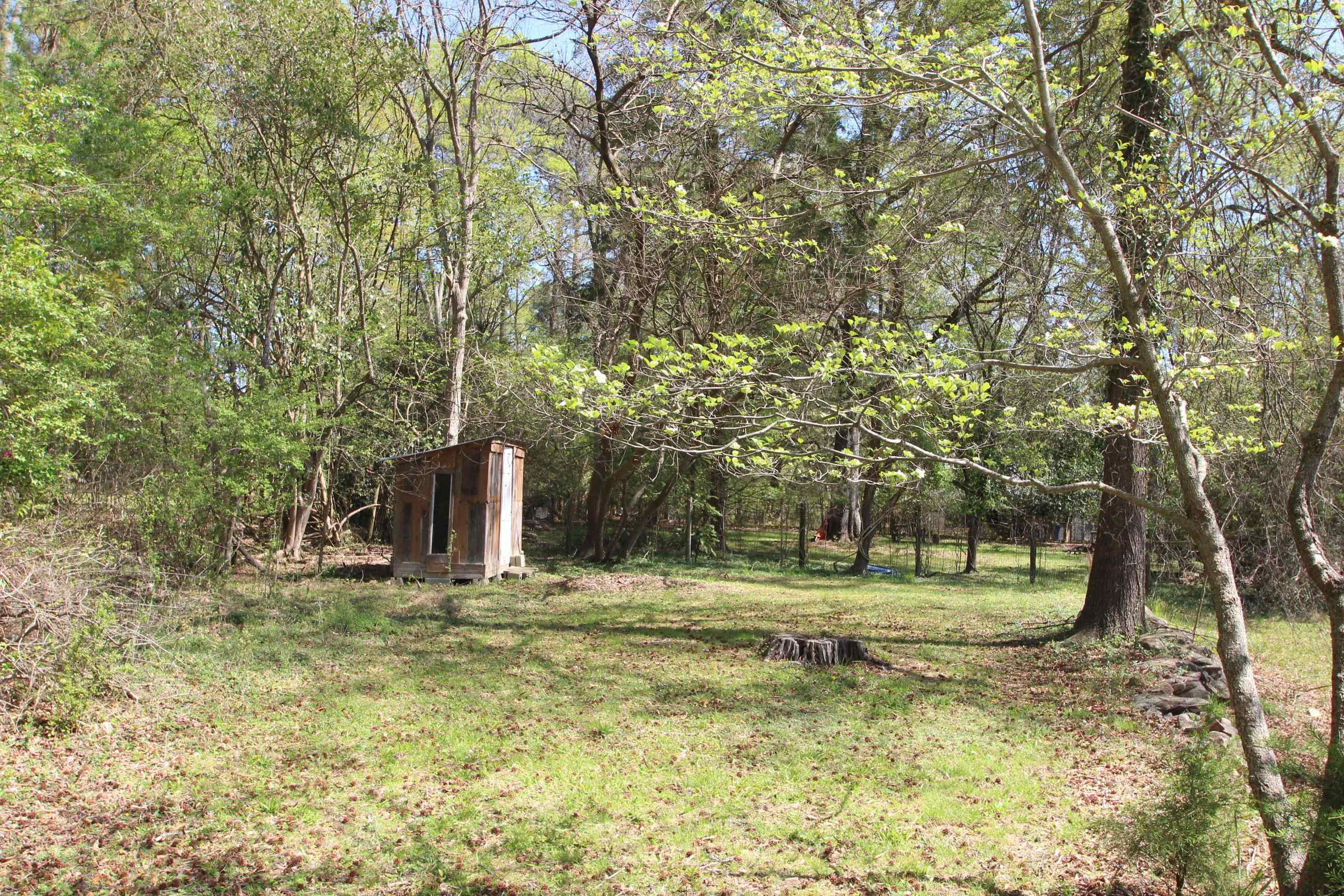 116 Pine Street Carrboro, NC 27510 - Photo 60 of 66 a backyard of a house with trees and outdoor seating