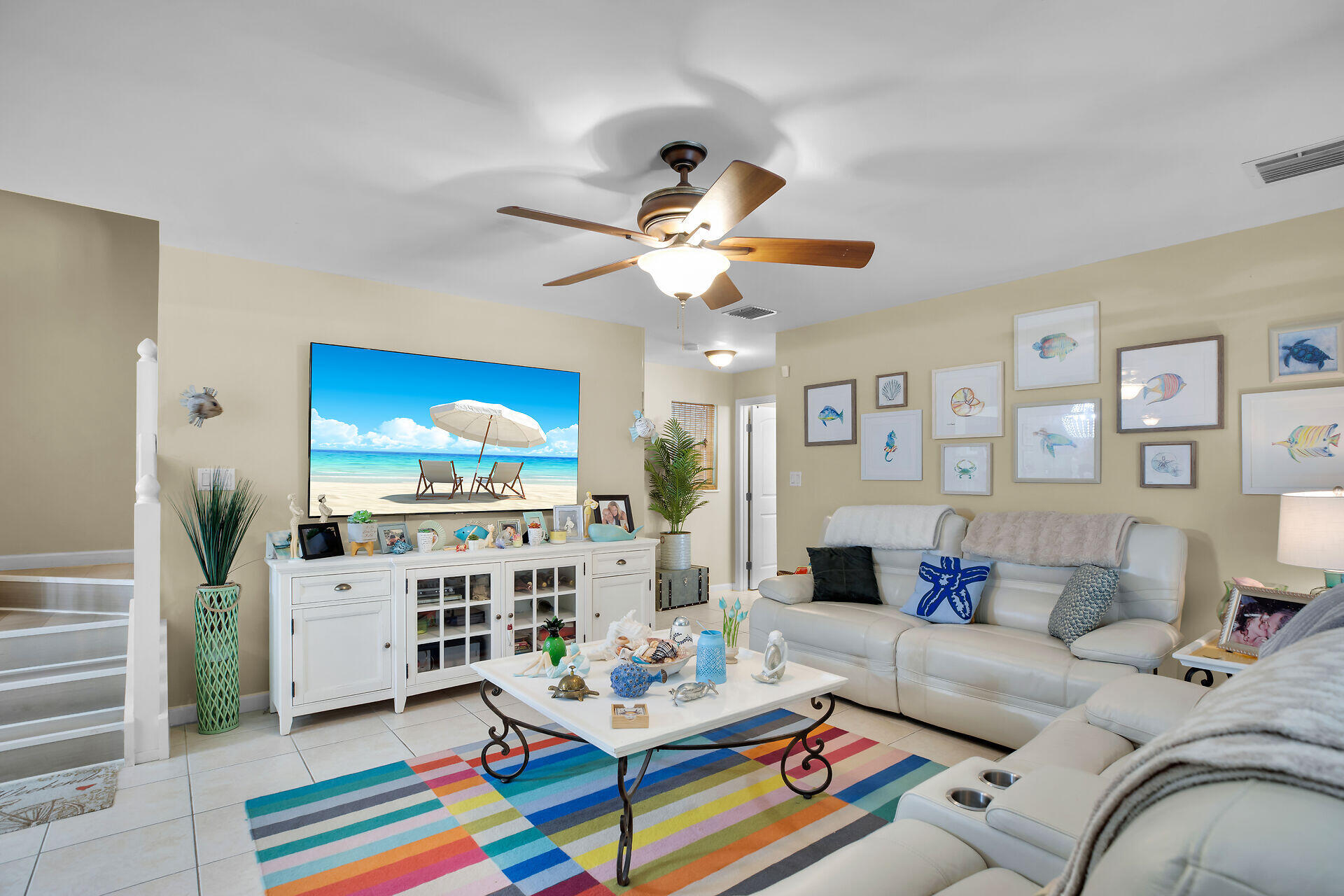 1041 Gibraltar Road Key Largo, FL 33037 - Photo 14 of 36 a living room with furniture and a flat screen tv