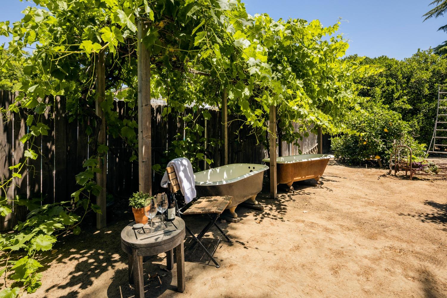 46 Pollasky Avenue Clovis, CA 93612 - Photo 39 of 69 a view of a backyard with sitting area and garden
