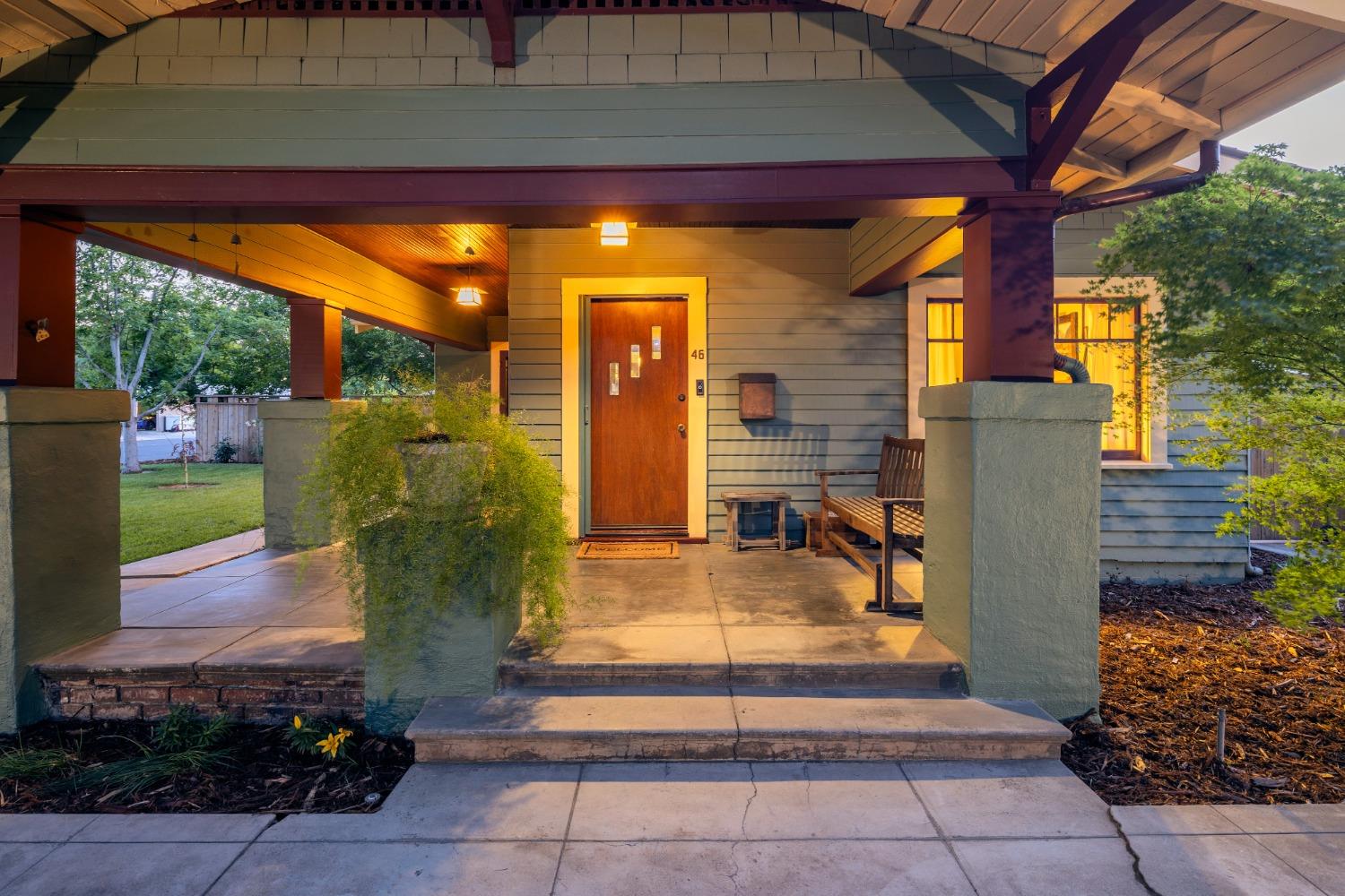 46 Pollasky Avenue Clovis, CA 93612 - Photo 5 of 69 a view of a porch with chairs and floor