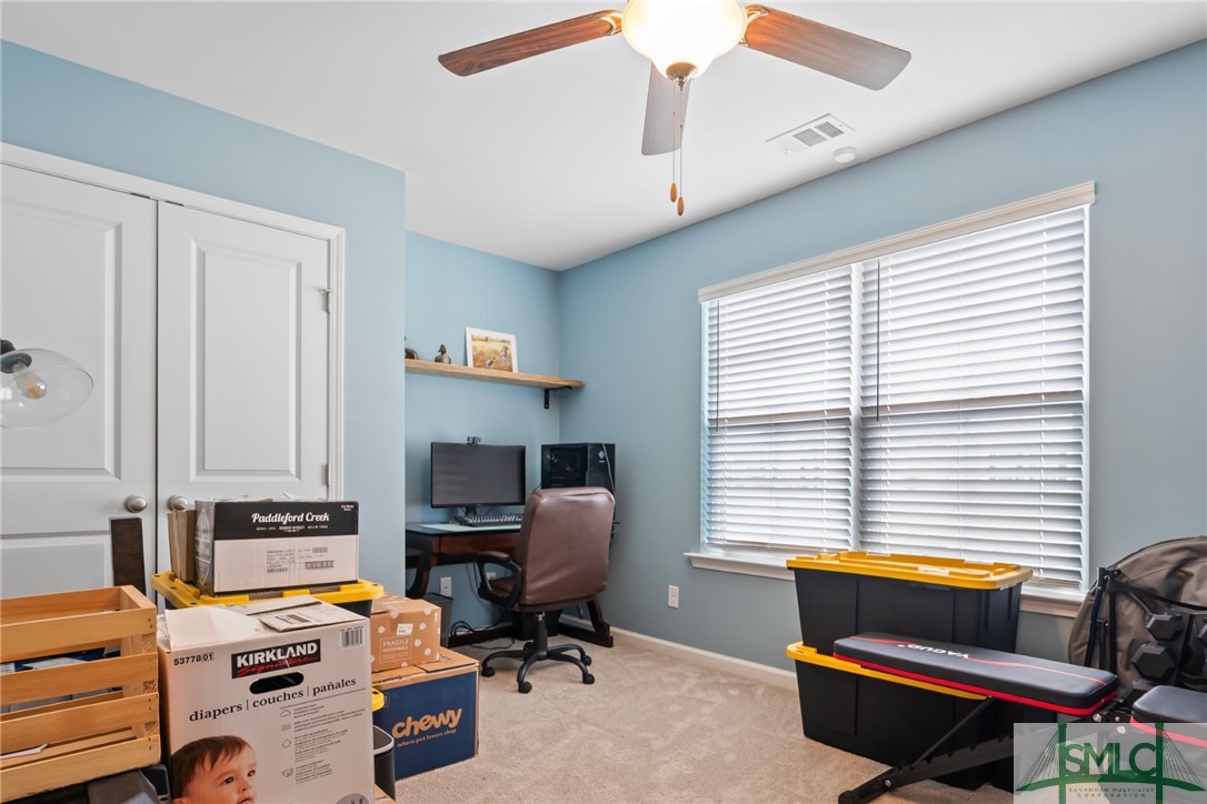 138 Whitehaven Road Savannah, GA 31407 - Photo 24 of 37 Fourth bedroom also with fan and double closet.