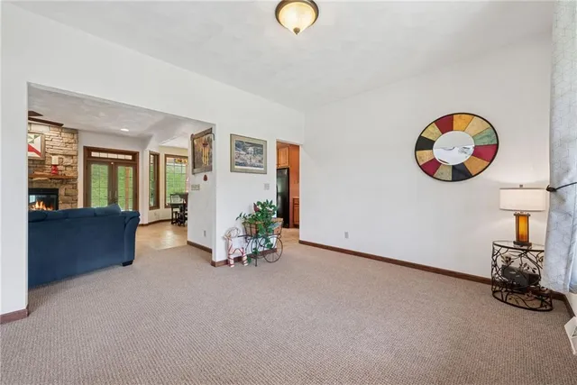 a view of an empty room and window